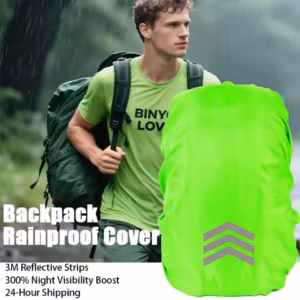 Housse pluie réfléchissante sac à dos fluo